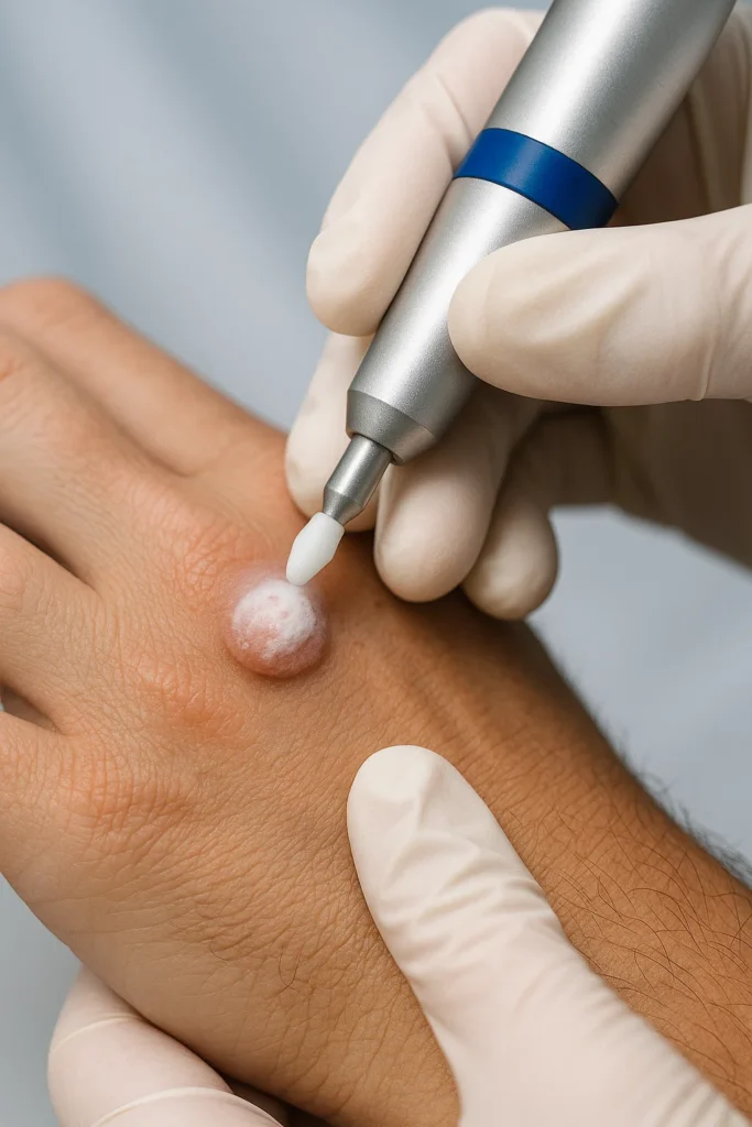 example of wart removal Billericay using cryopen