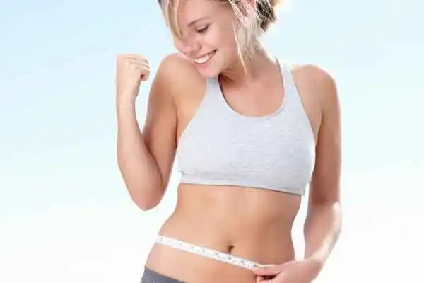 woman happy after fat reduction treatment Billericay