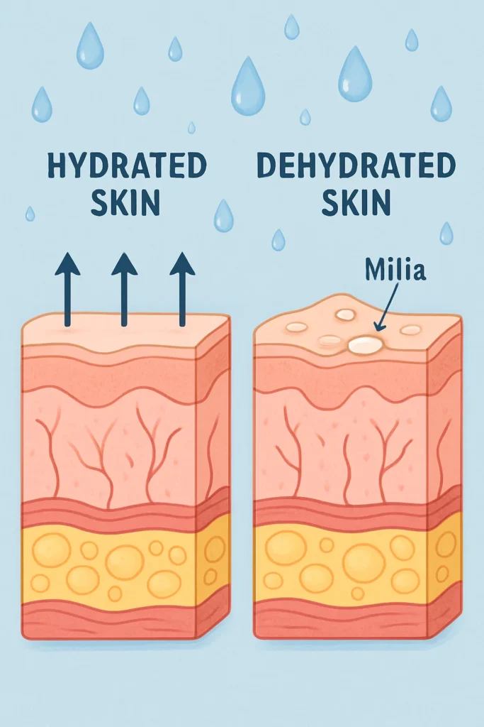 The importance of hydration and milia production Billericay